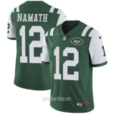 Mens New York Jets #12 Joe Namath Game Green Vapor Home Jersey Bestplayer